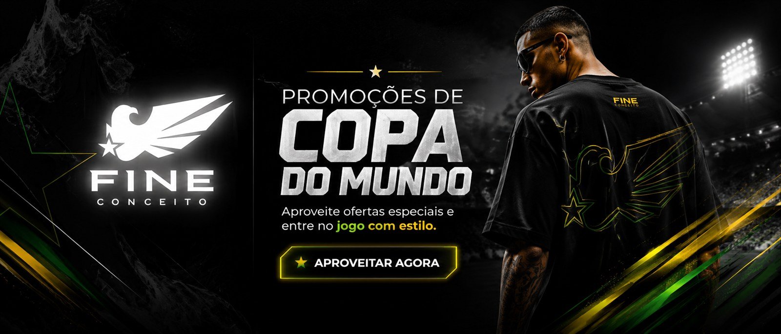 Campanha promocional Fine Conceito com ofertas especiais de Copa